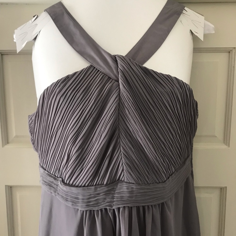Grey full length formal gown